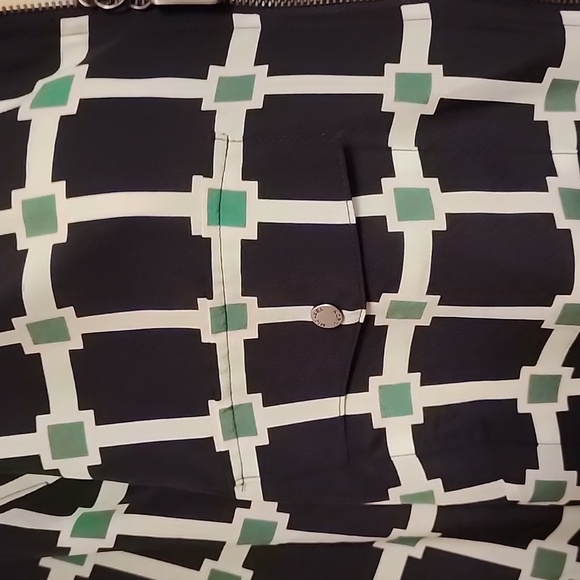 NWOT MICHAEL KORS FULL ZIP BLOUSE Unique Print - Picture 2 of 12